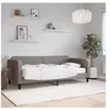 vidaXL Lit de jour avec matelas taupe 90x200 cm tissu