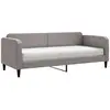 vidaXL Lit de jour avec matelas taupe 80x200 cm tissu