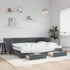 vidaXL Lit de jour avec gigogne et tiroirs sans matelas 90x200 cm