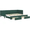 vidaXL Lit de jour avec gigogne et tiroirs sans matelas 90x200 cm