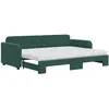 vidaXL Lit de jour avec gigogne et matelas vert foncé 90x200cm velours