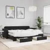 Vidaxl - Lit de jour avec gigogne et tiroirs noir 80x200 cm velours Noir