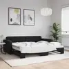 vidaXL Lit de jour avec lit gigogne noir 90x200 cm velours 3196933