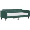 vidaXL Vidaxl Lit De Jour Avec Matelas Vert Foncé 90x200 Cm Velours