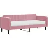 vidaXL Lit de jour avec matelas rose 80x200 cm velours