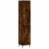 vidaXL Buffet haut Chêne fumé 34,5x34x180 cm Bois d'ingénierie