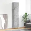 vidaXL Buffet haut Gris béton 34,5x34x180 cm Bois d'ingénierie