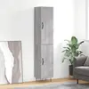 vidaXL Buffet haut Sonoma gris 34,5x34x180 cm Bois d'ingénierie