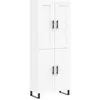 vidaXL Buffet haut Blanc 69,5x34x180 cm Bois d'ingénierie