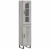 vidaXL Buffet haut Sonoma gris 34,5x34x180 cm Bois d'ingénierie