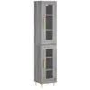 vidaXL Buffet haut Sonoma gris 34,5x34x180 cm Bois d'ingénierie