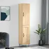 vidaXL Buffet haut Chêne sonoma 34,5x34x180 cm Bois d'ingénierie