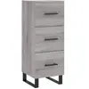 vidaXL Buffet haut Sonoma gris 34,5x34x180 cm Bois d'ingénierie