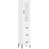 vidaXL Buffet haut Blanc 34,5x34x180 cm Bois d'ingénierie
