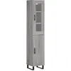 vidaXL Buffet haut Sonoma gris 34,5x34x180 cm Bois d'ingénierie