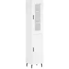 vidaXL Buffet haut Blanc 34,5x34x180 cm Bois d'ingénierie