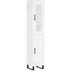 vidaXL Buffet haut Blanc 34,5x34x180 cm Bois d'ingénierie