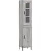 vidaXL Buffet haut Sonoma gris 34,5x34x180 cm Bois d'ingénierie