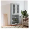 vidaXL Buffet haut Gris béton 69,5x34x180 cm Bois d'ingénierie