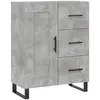 vidaXL Buffet haut Gris béton 69,5x34x180 cm Bois d'ingénierie