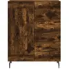 vidaXL Buffet haut Chêne fumé 69,5x34x180 cm Bois d'ingénierie