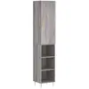 vidaXL Buffet haut Sonoma gris 34,5x34x180 cm Bois d'ingénierie