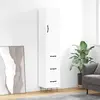 vidaXL Buffet haut Blanc 34,5x34x180 cm Bois d'ingénierie