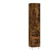 vidaXL Buffet haut Chêne fumé 34,5x34x180 cm Bois d'ingénierie