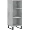 vidaXL Buffet haut Gris béton 34,5x34x180 cm Bois d'ingénierie