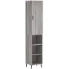 vidaXL Buffet haut Sonoma gris 34,5x34x180 cm Bois d'ingénierie