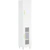 vidaXL Buffet haut Blanc 34,5x34x180 cm Bois d'ingénierie