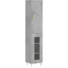 vidaXL Buffet haut Gris béton 34,5x34x180 cm Bois d'ingénierie