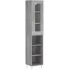 vidaXL Buffet haut Sonoma gris 34,5x34x180 cm Bois d'ingénierie