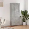 vidaXL Buffet haut Gris béton 69,5x34x180 cm Bois d'ingénierie