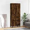 vidaXL Buffet haut Chêne fumé 69,5x34x180 cm Bois d'ingénierie