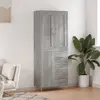vidaXL Buffet haut Sonoma gris 69,5x34x180 cm Bois d'ingénierie