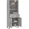 vidaXL Buffet haut Sonoma gris 69,5x34x180 cm Bois d'ingénierie