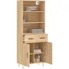 vidaXL Buffet haut Chêne sonoma 69,5x34x180 cm Bois d'ingénierie