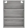 vidaXL Buffet haut Sonoma gris 69,5x34x180 cm Bois d'ingénierie