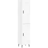 vidaXL Buffet haut Blanc 34,5x34x180 cm Bois d'ingénierie