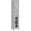vidaXL Buffet haut Gris béton 34,5x34x180 cm Bois d'ingénierie