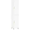 vidaXL Buffet haut Blanc 34,5x34x180 cm Bois d'ingénierie