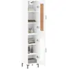 vidaXL Buffet haut Blanc 34,5x34x180 cm Bois d'ingénierie
