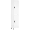 vidaXL Buffet haut Blanc 34,5x34x180 cm Bois d'ingénierie