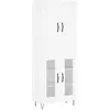 vidaXL Buffet haut Blanc 69,5x34x180 cm Bois d'ingénierie