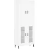 vidaXL Buffet haut Blanc 69,5x34x180 cm Bois d'ingénierie