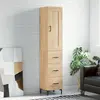 vidaXL Buffet haut Chêne sonoma 34,5x34x180 cm Bois d'ingénierie