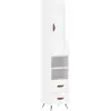 vidaXL Buffet haut Blanc brillant 34,5x34x180 cm Bois d'ingénierie