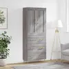 vidaXL Buffet haut Sonoma gris 69,5x34x180 cm Bois d'ingénierie