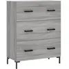 vidaXL Buffet haut Sonoma gris 69,5x34x180 cm Bois d'ingénierie